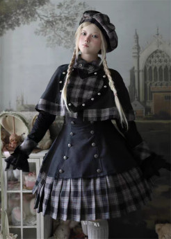 Sweet Dream - Wool British Preppy Casual Daily Lolita Blouse, JSK and Cape Set