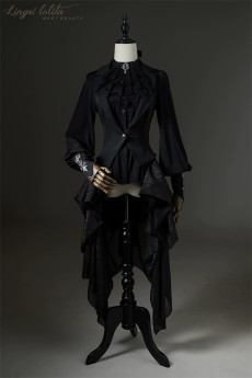 Lingxi - Lady Piano - Boystyle Prince Konoda Gothic Ouji Lolita Halter Vest with Tailing and Blouse