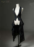 Lingxi - Lady Piano - Boystyle Prince Konoda Gothic Ouji Lolita Halter Vest with Tailing and Blouse