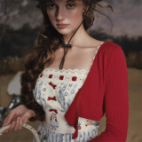 LaceMade - Little Bear's Kitchen - Elegant French Retro Party Prom Dress Sweet Casual Lolita JSK and Bolero