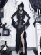 Snake Pattern Split Street Alt Goth Halloween Long Bodysuit Dress