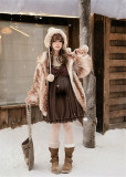 Tan Tuan - Angle Deer - Kawaii New Year Christmas Sweet Fur Wool Hooded Lolita Coat for Winter