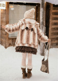 Tan Tuan - Angle Deer - Kawaii New Year Christmas Sweet Fur Wool Hooded Lolita Coat for Winter