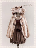 Tan Tuan - Angle Deer - Kawaii New Year Christmas Sweet Fur Wool Hooded Lolita Coat for Winter