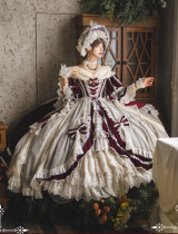 Lady Miao - Catherine - Birthday Party Prom Tea Party Wedding Velvet Princess Classic Rococo Lolita OP Dress and Accessories