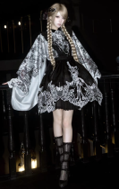 Tianjizaojing -Gushenghua- Embroidery Chinese Qi Gothic Lolita Salopettes and Blouse