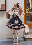 Xiaoxin -Detective Bear- Playful Sweet Lolita JSK, Blouse, Wool Cape and Hat