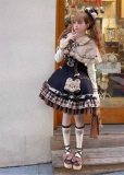Xiaoxin -Detective Bear- Playful Sweet Lolita JSK, Blouse, Wool Cape and Hat