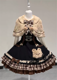 Xiaoxin -Detective Bear- Playful Sweet Lolita JSK, Blouse, Wool Cape and Hat
