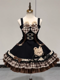 Xiaoxin -Detective Bear- Playful Sweet Lolita JSK, Blouse, Wool Cape and Hat