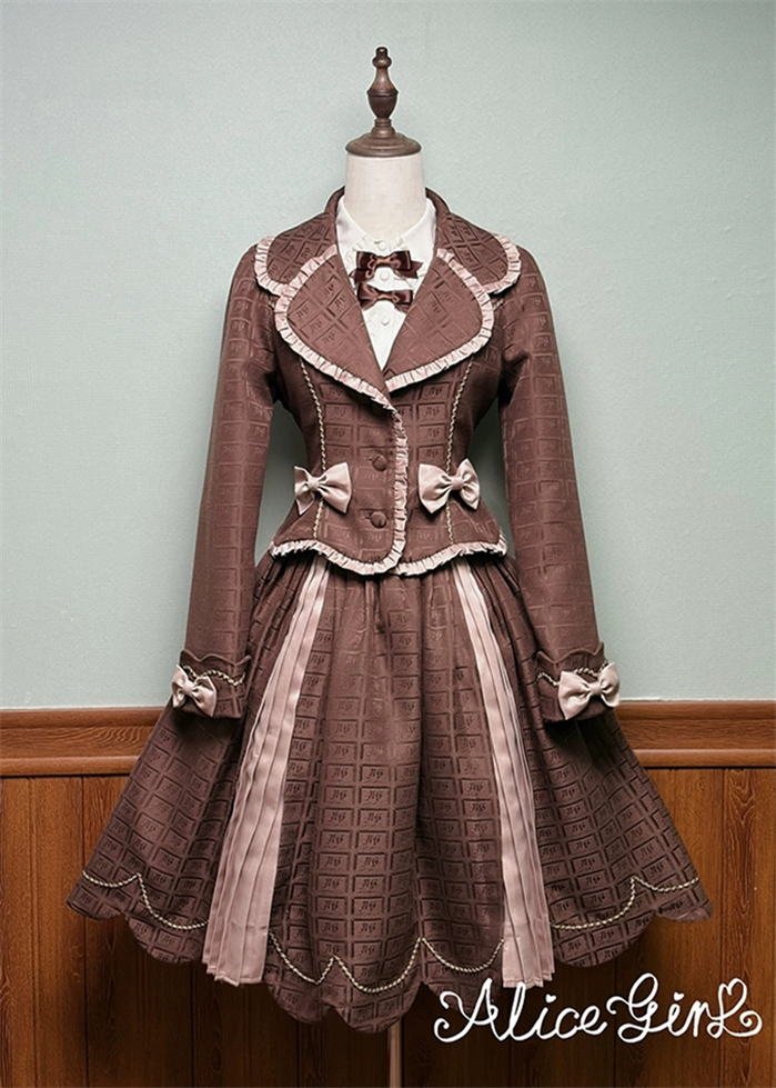 US$ 64.99 - Alice Girl -Bear Chocolate- Sweet Classic Lolita JSK