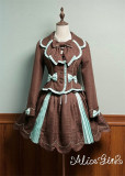 Alice Girl -Bear Chocolate- Sweet Classic Lolita JSK, Skirt and Short Jacket
