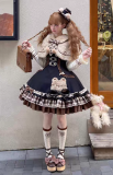 Xiaoxin -Detective Bear- Playful Sweet Lolita JSK, Blouse, Wool Cape and Hat