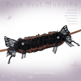Urtto -Falling Leaf Butterfly- Halter Dress Sweet Gothic Lolita Arm Sleeves, Hairclips and Headband