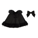 Withpuji -Rose Doll- Classic Casual Lolita Dress, Wool Cape and Headband