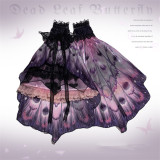 Urtto -Falling Leaf Butterfly- Halter Dress Sweet Gothic Lolita Arm Sleeves, Hairclips and Headband