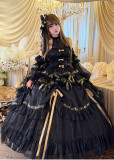Diamond Honey -Obsidian Dinner Party- Birthday Party Prom Homecoming Evening Wedding Tea Party Princess Lolita Topwear, Long Skirt and Accessories
