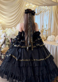 Diamond Honey -Obsidian Dinner Party- Birthday Party Prom Homecoming Evening Wedding Tea Party Princess Lolita Topwear, Long Skirt and Accessories