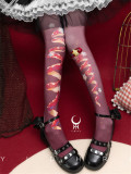 Yidhra -Christmas Eve- Printed Christmas Lolita Tights