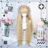 Dalao -Star Cloud- Plus Long Roman Small Curls Wavy Blond Lolita Wig