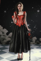 LaceMade -The Christmas Dream Weaver- French Vintage Classic Casual Daily Lolita Corset Topwear and Skirt