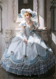 HinanaQueena -With Belle- Gorgeous Retro Royal Wedding Birthday Tea Party Princess Lolita OP Dress and Accessories