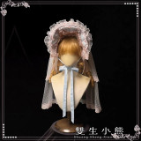 Twins Bear -Find My Heart- Sweet Classic Princess Lolita Bonnet, Choker and Back Bow