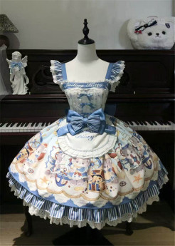 Sailing Kitty - Sweet Lolita JSK Full Set