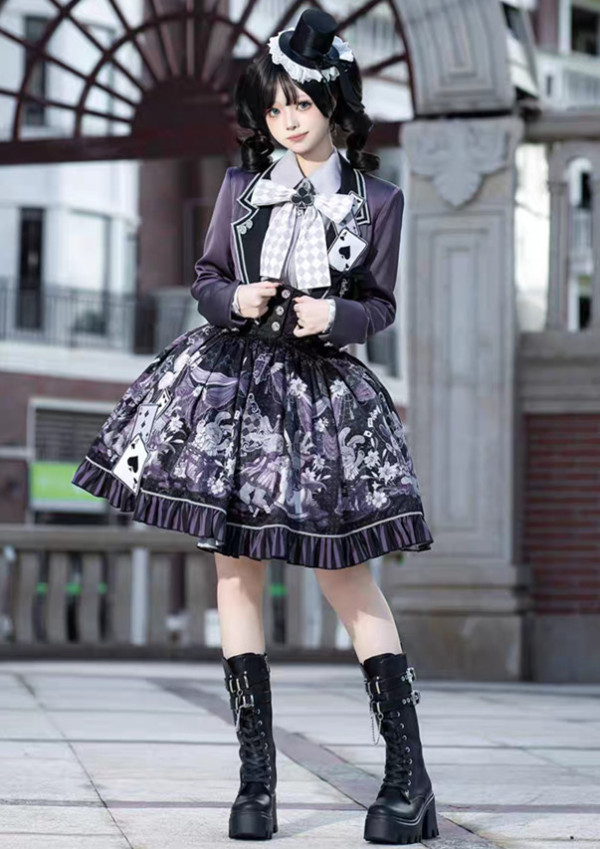Your Princess -Alice Poker- Classic Lolita Short Jacket, Vest and Corset Skirt Set