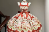 Strawberry Kitty - Kawaii Cute Sweet Lolita JSK, Blouse, Apron and Accessories