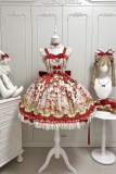 Strawberry Kitty - Kawaii Cute Sweet Lolita JSK, Blouse, Apron and Accessories