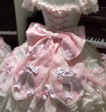 Nivia - Elegant Sweet Classic Princess Rococo Lolita OP Dress, Fur Wool Cape and Accessories