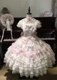 Nivia - Elegant Sweet Classic Princess Rococo Lolita OP Dress, Fur Wool Cape and Accessories