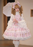 Kawaii Cute Lace Sweet Classic Lolita JSK and Blouse