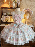 Kawaii Cute Lace Sweet Classic Lolita JSK and Blouse