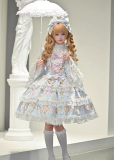 Kawaii Cute Lace Sweet Classic Lolita JSK and Blouse
