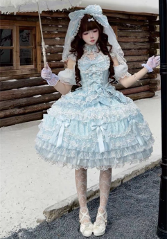 Dreams of Misty Moonlight - Sweet Classic Lolita JSK and Accessories