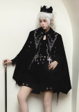 Your Princess -The Eternal Night Descends- Bat Gothic Boystyle Prince Konoda Ouji Lolita Bat Cape, Topwear and Shorts