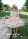 Long Ears and Sharp Ears Studio -Wedding Cake- Sweet Wedding Princess Lolita JSK (Short Version) and Accessories