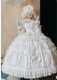 Long Ears and Sharp Ears Studio -Wedding Cake- Sweet Wedding Princess Lolita OP Dress Set (Long Version)