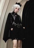 Your Princess -The Eternal Night Descends- Bat Gothic Boystyle Prince Konoda Ouji Lolita Bat Cape, Topwear and Shorts