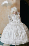 Long Ears and Sharp Ears Studio -Wedding Cake- Sweet Wedding Princess Lolita OP Dress Set (Long Version)