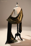 Lingxi -Stardust Mirror- Glamorous Beaded Velvet Empire Palace Retro Classic Vintage Lolita OP Dress and Accessories