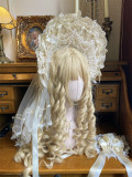 LuKeMi -Dream Gold- Elegent Princess Rococo Classic Lolita OP Dress and Accessories