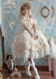 LuKeMi -Dream Gold- Elegent Princess Rococo Classic Lolita OP Dress and Accessories