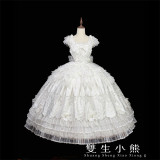 Twins Bear -The Promise Under the Milky Way- Sweet Classic Princess Rococo Tea Party Wedding Lolita JSK