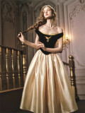 LaceMade -Golden Eagle Goddess- Retro Vintage French Off the Shoulder Casual Classic Lolita Corset Topwear, Skirt and Brooch