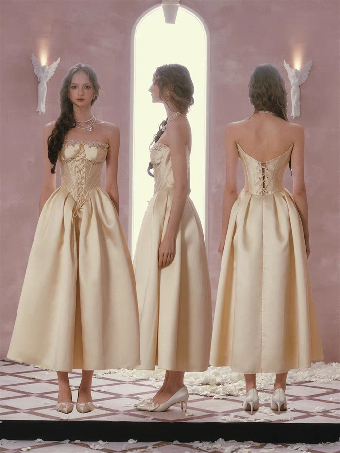 gilt formal dresses Belle's Gilded Corset Dress M sweet heart neck wedding dresses