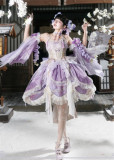 YourHighness -To the Mountains and Seas For Glorious Years- Chinese Qi Lolita JSK, Neckwear and Headwear with Veil