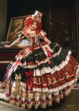 Flowers and Pearl Box -Sacred Heart- Gorgeous Birthday Party Prom Retro Vintage Classic Princess Lolita OP Dress